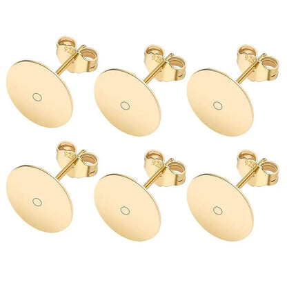 50pcs/lot 925 Silver Plated Blank Post Earring Studs Base Pin With Earring Plug Findings Ear Back DIY Jewelry Making Accessories