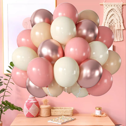 31/36/37/51/101Pcs Metallic Balloons Pearl Latex Balloon Gold Confetti Balloons for Birthday Weddings Baby Shower