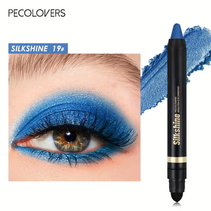 PECOLOVERS Champagne Brown Metallic Eyeshadow Stick - Waterproof, Long-Lasting Glitter Highlighter & Brightening Pencil Crayon