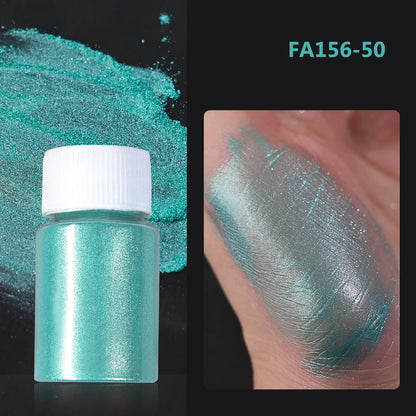 1Bottle Pink/White Pearlescent Nail Art Powder Glitter Mermaid Chrome Mica Pigment For Manicure Decorations Pearl Rubbing Dust