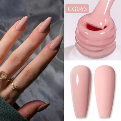 BORN PRETTY Jelly Nude Gel Nail Polish 10ml Light Pink Peach Translucent Color UV Light Cure Gel Varnish Nail Art DIY at Home