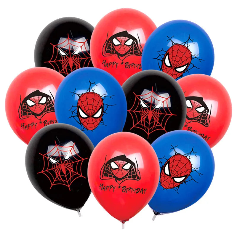 Spiderman Birthday Decoration Tablecloth Paper Cups Plates Backdrop