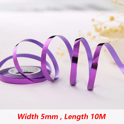 10Meter/Rolls 5mm Balloon Ribbon Party Birthday Wedding Accessorie