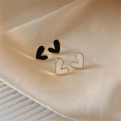 Heart Stud Earrings for Women Girl Fashion