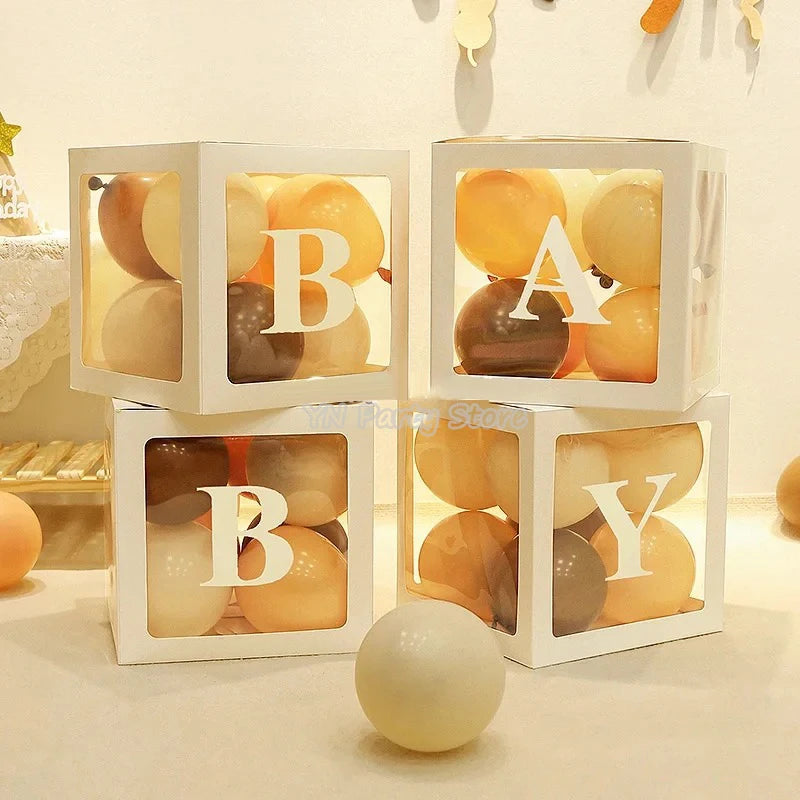 Transparent Balloon Letter Box Baby Shower Decoration Birthday Wedding