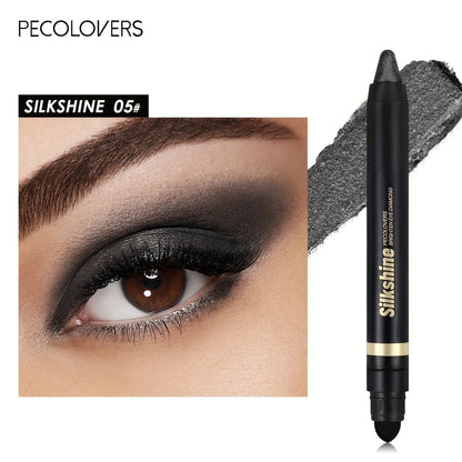 PECOLOVERS Champagne Brown Metallic Eyeshadow Stick - Waterproof, Long-Lasting Glitter Highlighter & Brightening Pencil Crayon