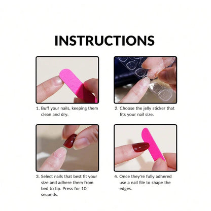 ARTAUG 24PCS Press On Nails Short Almond Wine Red High Saturation Fake Press On Nails  Korean Press On Nails Valentine'S Day