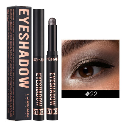 LANGMANNI 16 color pearl eyeshadow stick waterproof long lasting color eyeshadow Face Highlight