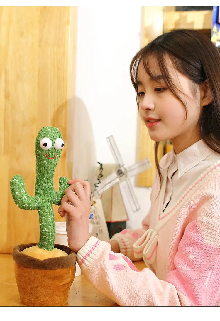 New dancing cactus plush electric toy can sing and repeat imitation learning to talk dancing cactus