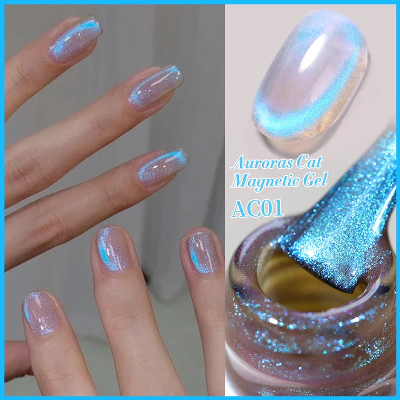 BORN PRETTY 10ml Water Light Cat Magnetic Gel Nail Polish Vernis Semi Permanent Soak Off Crystal Gel Polish For Nails Manicure