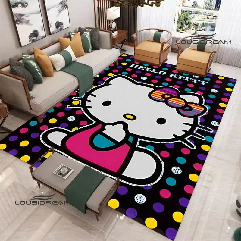 3D Cute Hello Cat K-Kittys printed carpet kitchen mats Non-slip carpet outdoor carpets area rug Home bedroom decor birthday gift