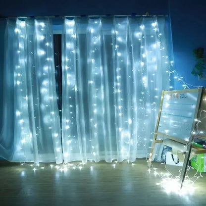 USB Curtain LED String Lights 3/4/6M Remote