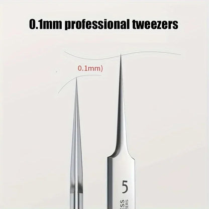 1 Pack Extra Fine No. 5 Cellular Acne Blackhead Tweezers