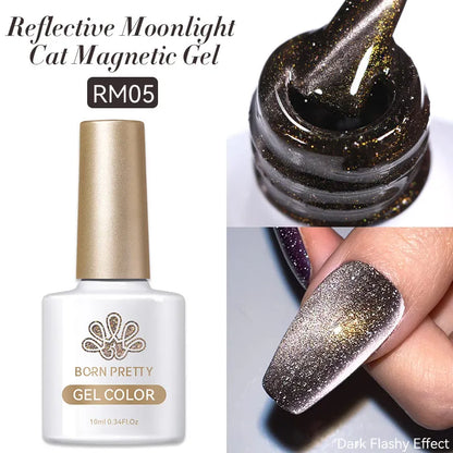BORN PRETTY 10ml Water Light Cat Magnetic Gel Nail Polish Vernis Semi Permanent Soak Off Crystal Gel Polish For Nails Manicure
