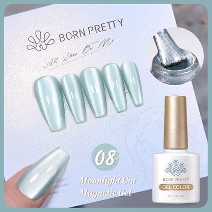 BORN PRETTY 10ml Water Light Cat Magnetic Gel Nail Polish Vernis Semi Permanent Soak Off Crystal Gel Polish For Nails Manicure