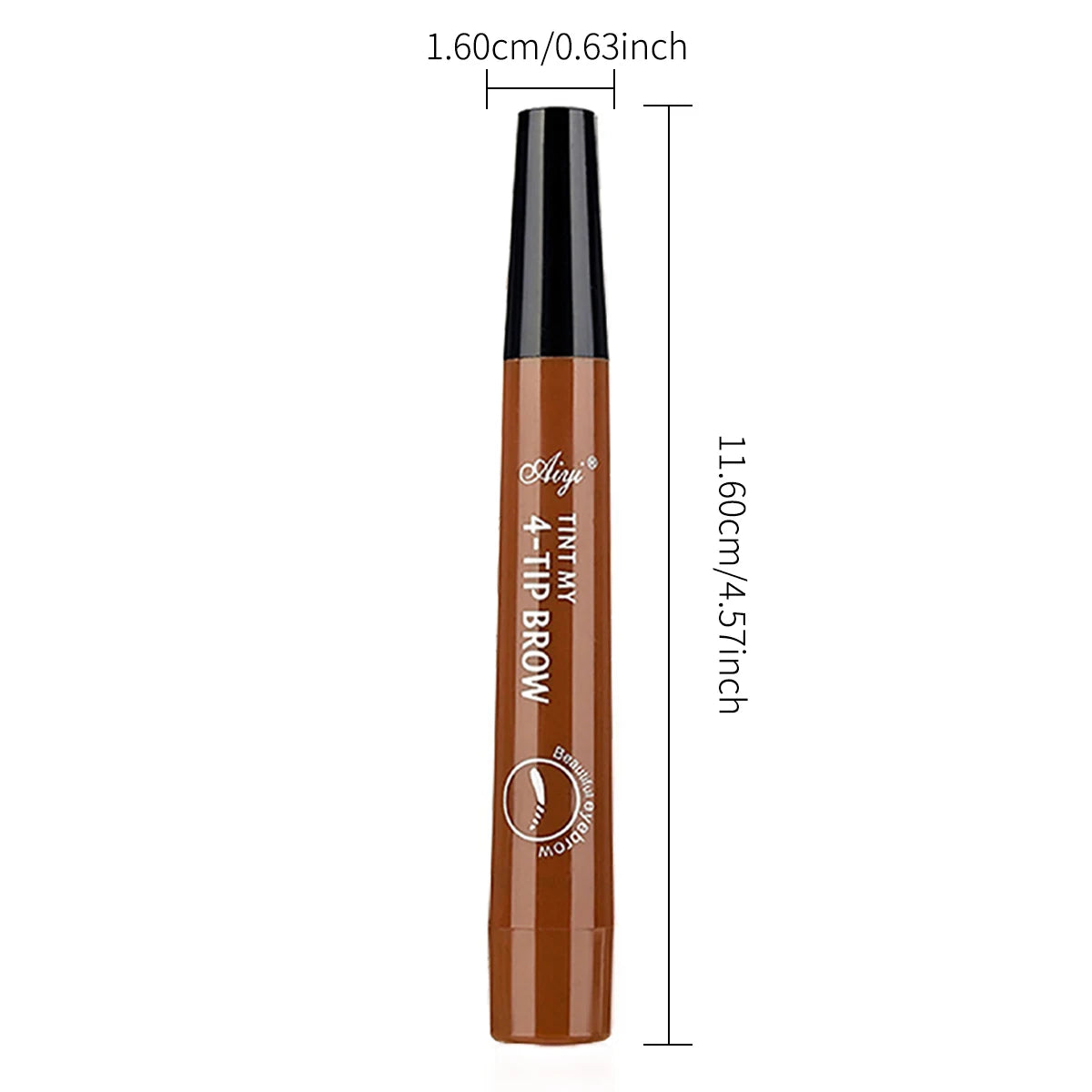 Waterproof eyebrow pencil in five colors, microblading eyebrow pencil with 4 tips