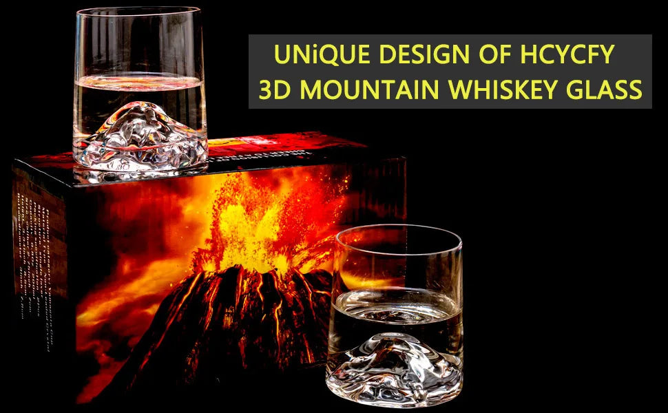 3D Landscape Cup Wine Whiskey cup for Drinking Bourbon Scotch Cocktails