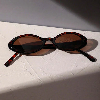 Sexy Small Oval Women's Sunglasses 2025 New Fashion Leopard Brown Hot Sun Glasses Female Retro Colorful Shade Eyeglass