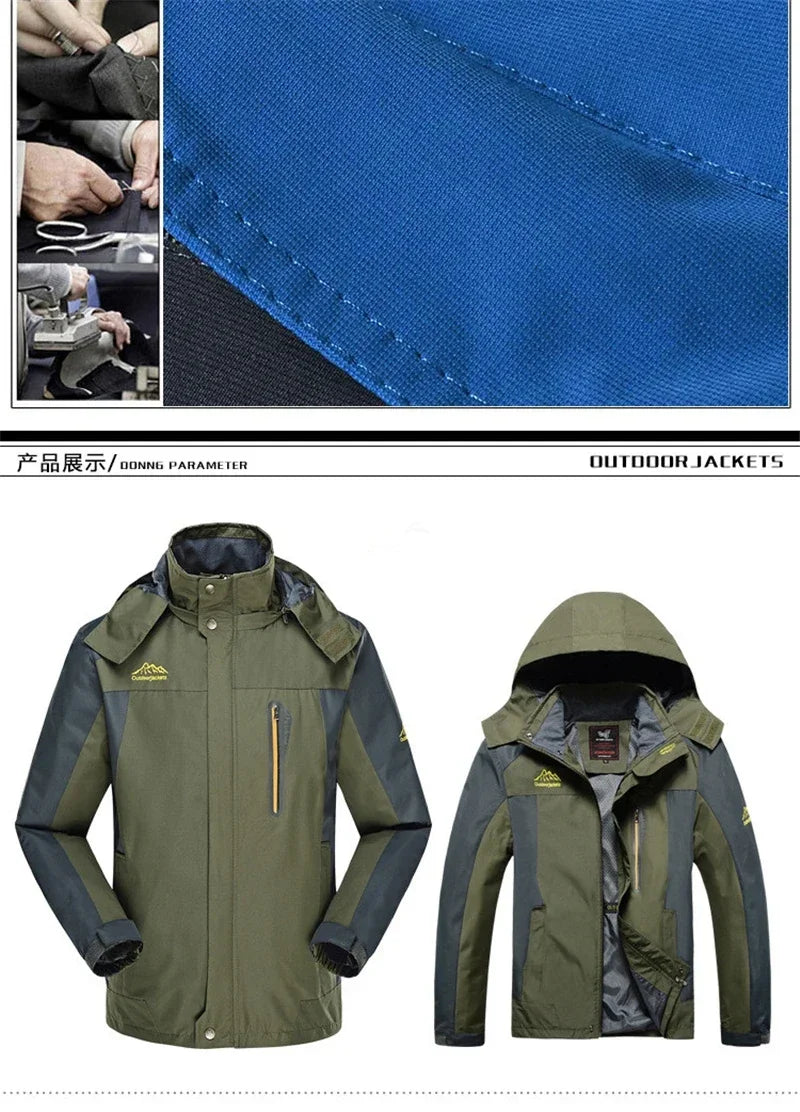 2024 Winter Jacket Men Thick Warm Waterproof Hooded Parka Coat Windbreaker Military Fleece Jacket PlusSize 9XL Jaqueta Masculina