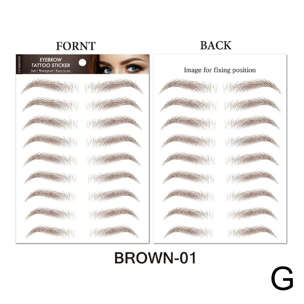 6D Hair Like Eyebrows Stickers Makeup Waterproof Eyebrow Eyebrow Long Natural Hair-liked Authentic Eyebrow Tattoo Sticker