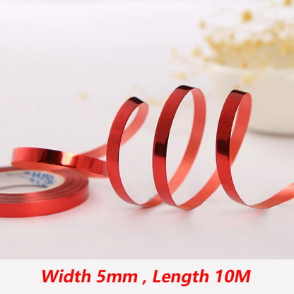 10Meter/Rolls 5mm Balloon Ribbon Party Birthday Wedding Accessorie