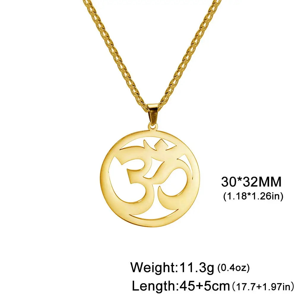 Dawapara India Tamil Om Symbol with Trident Pendant