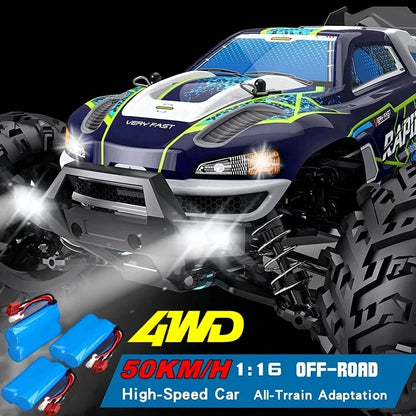 1:16 80km/h Brushless RC Drift Car With LED Lights 4WD Electric High Speed Racing Remote Control Monster Truck for Kids Adults