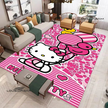 3D Cute Hello Cat K-Kittys printed carpet kitchen mats Non-slip carpet outdoor carpets area rug Home bedroom decor birthday gift