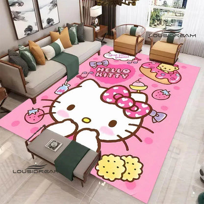 3D Cute Hello Cat K-Kittys printed carpet kitchen mats Non-slip carpet outdoor carpets area rug Home bedroom decor birthday gift