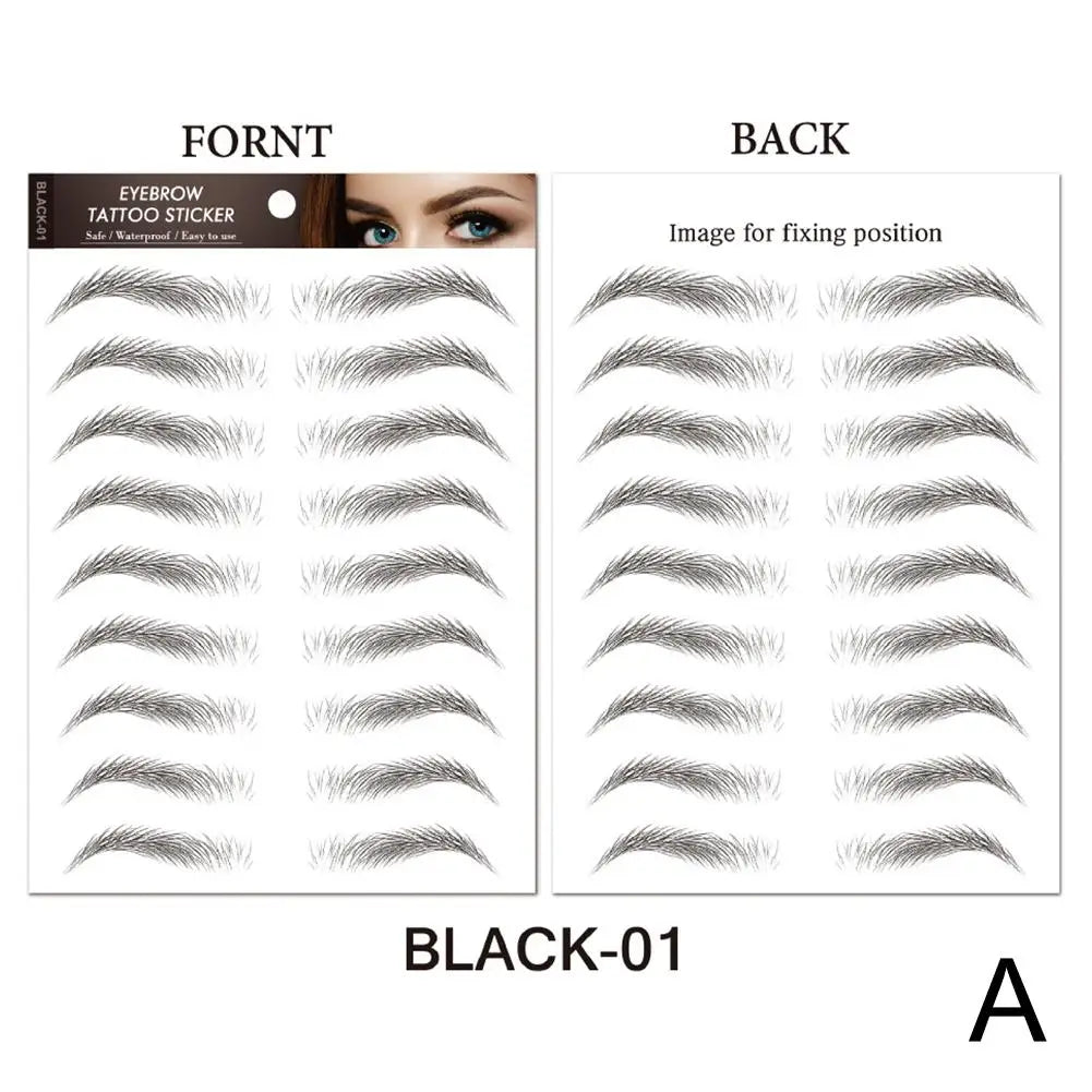 6D Hair Like Eyebrows Stickers Makeup Waterproof Eyebrow Eyebrow Long Natural Hair-liked Authentic Eyebrow Tattoo Sticker