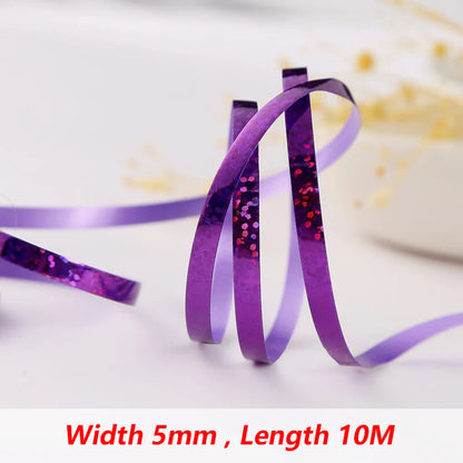 10Meter/Rolls 5mm Balloon Ribbon Party Birthday Wedding Accessorie