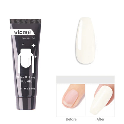 Pink/Clear/White Solid Builder Gel For Nails Hard Gel Extension Builder Nail Gel,Non-Sticky 3D Sculpture Diy Nail Poly Art Gel