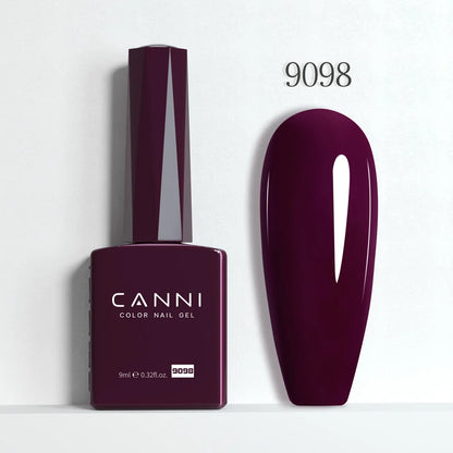 CANNI Hema Free Nail Gel Polish Christmas Red Color Collection Semi Permanent Nail Dehydrator Primer 9ml French Gorgeous Color