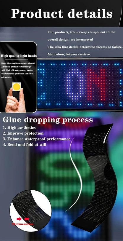 LED Matrix Pixel Panel, Scrolling Bright Advertising LED Signs