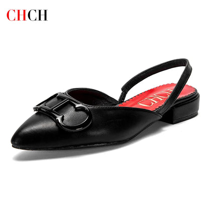 New Black Pointed Flat bottomed loafers Simple Black Business Women's Shoes