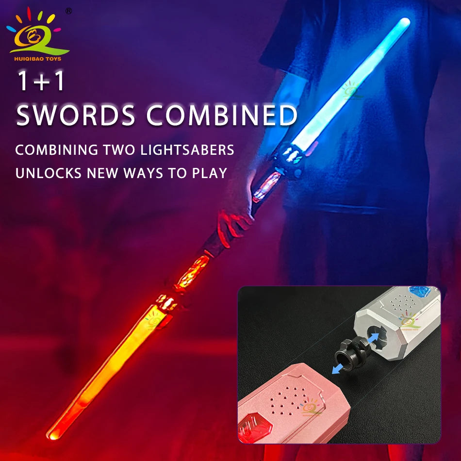 Retractable Lightsaber Finger Rotating Laser Sword Flash Luminous