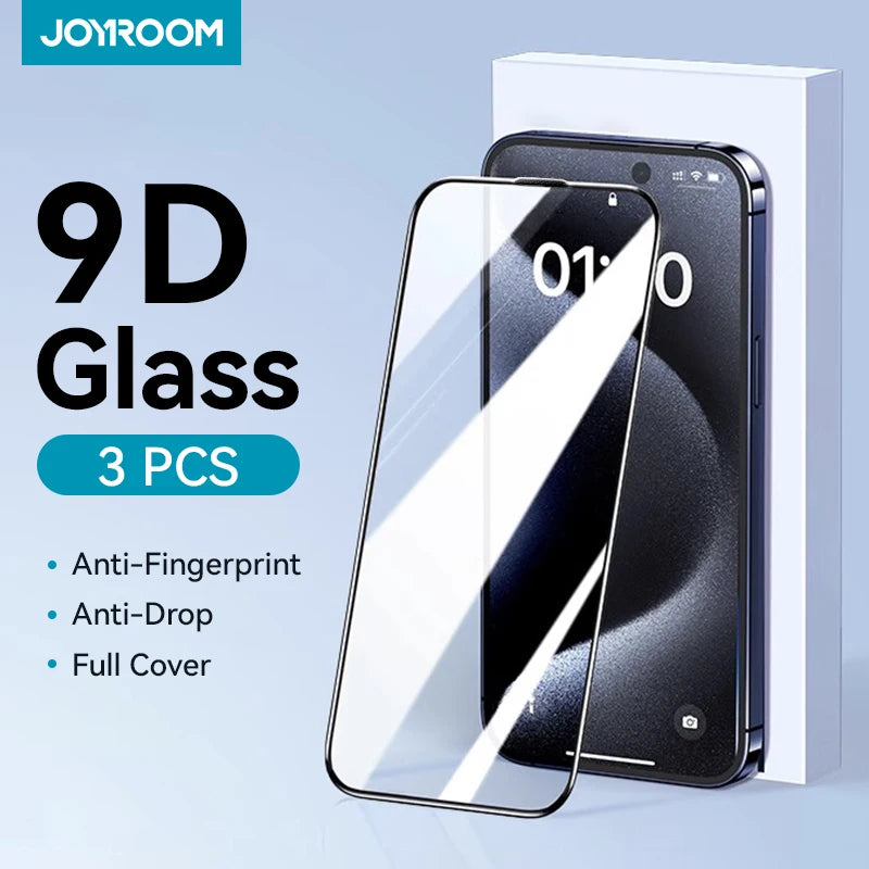 2025 High Quality Joyroom 3pcs HD Glass Screen Protector for iPhone