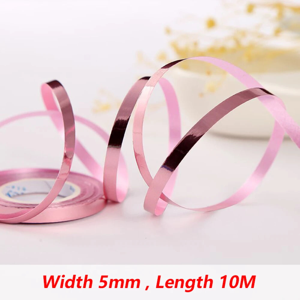 10Meter/Rolls 5mm Balloon Ribbon Party Birthday Wedding Accessorie