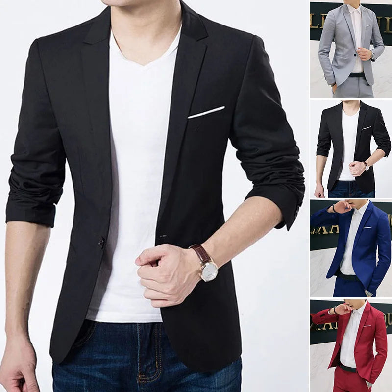 Mens Blazers Coat Autumn Spring Lightweight