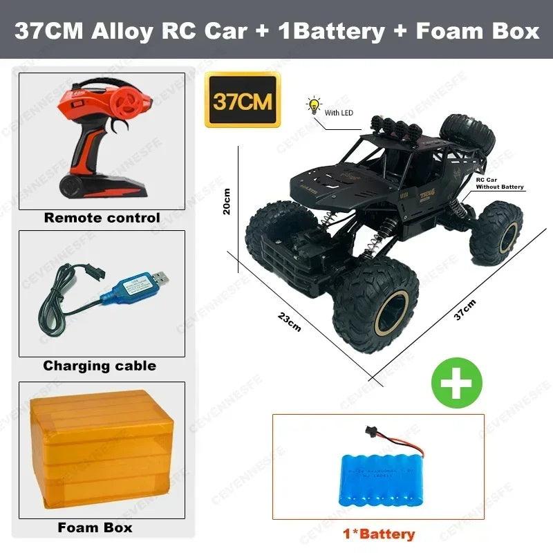 New 4WD RC Cars Off Road Remote Control Cars Radio Buggy Truck Racing Drift with Led Lights RTR Vehicle for Children’s Toy Gifts