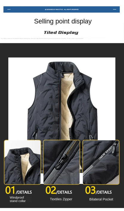 Autumn and winter fashion men's cotton vest jacket