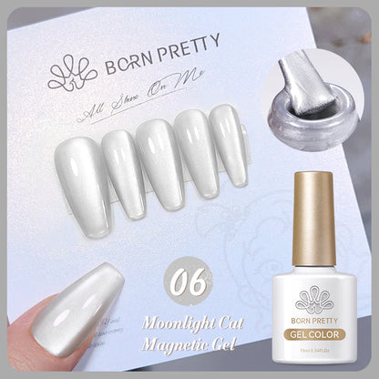BORN PRETTY 10ml Water Light Cat Magnetic Gel Nail Polish Vernis Semi Permanent Soak Off Crystal Gel Polish For Nails Manicure