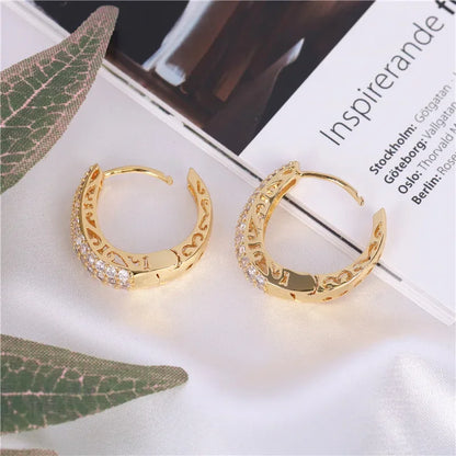 Gold Color Hoop Earrings for Women