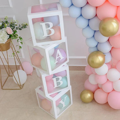 Transparent Balloon Letter Box Baby Shower Decoration Birthday Wedding