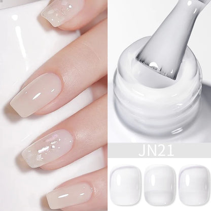 BORN PRETTY 10ml Translucent Jelly Nude Gel Nail Polish Colorful  Varnish Semi Permanent UV LED Nail Art  Manicure Gel