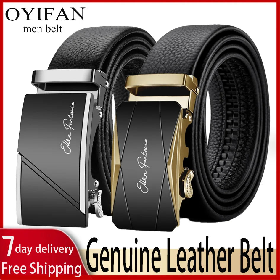 OYIFAN Men Belt Genuine Leather Belt for men