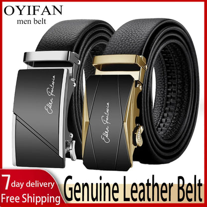 OYIFAN Men Belt Genuine Leather Belt for men