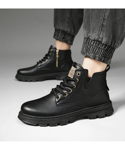 New MEN'S BOOTS with Retro Style Leather Boots,