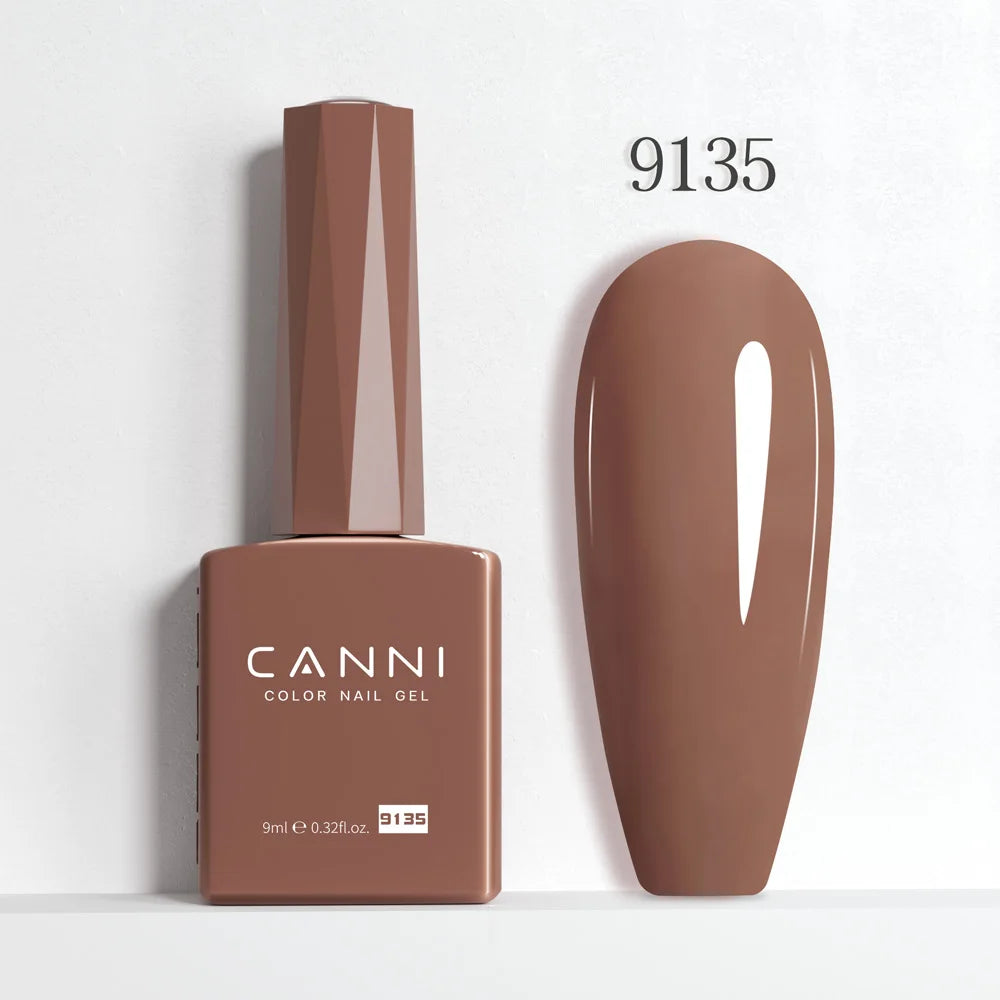 CANNI Hema Free Nail Gel Polish Christmas Red Color Collection Semi Permanent Nail Dehydrator Primer 9ml French Gorgeous Color