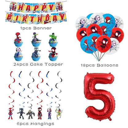 Spidey And His Amazing Friends Birthday Party Decoration Spiderman Theme